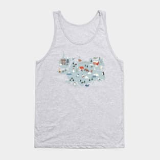 Winter Country Map 3 Tank Top